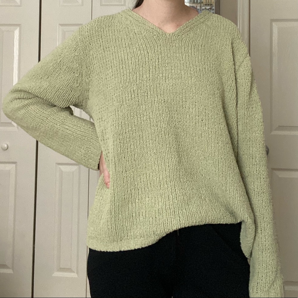 Green Chenille Sweater